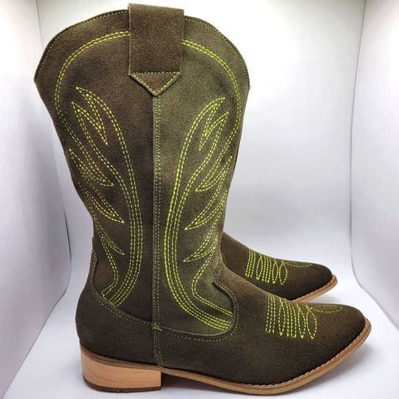 SILVIA COBOS Rodeo Green Boots - Picture 4 of 13